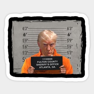 Trump Mug Shot Prison Georgia Sticker